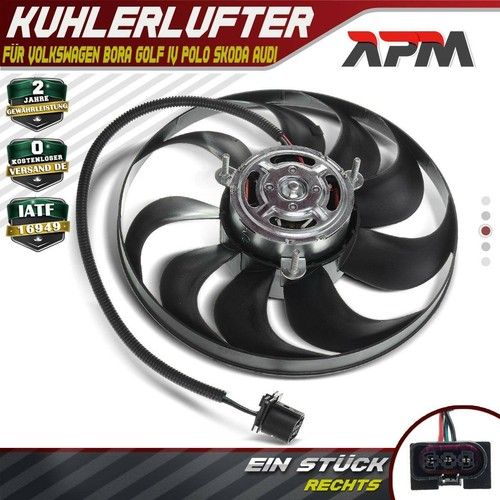 Radiator Cooling Fan Engine Cooling 3 Pin For VW Golf 4 Polo Audi A3 Seat Skoda