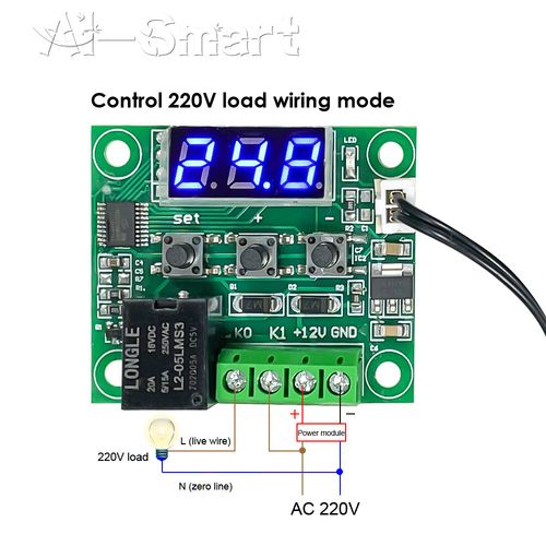 DC 5V W1209 Blue LED Temperature Switch Thermometer Thermostat Controller Sensor — image 11
