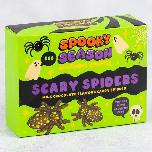 Spooky Season Halloween Milk Chocolate With Popping Candy 52g - Scary Spiders