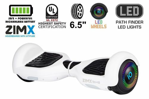 White Hoverboard with LED Wheels UL2272 Certified — image 1