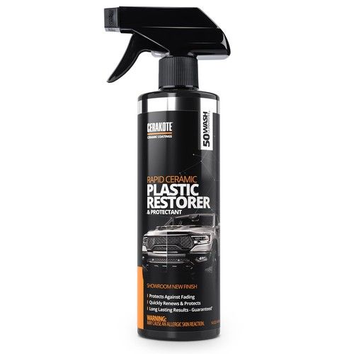 CERAKOTE Rapid Ceramic Plastic Restorer Spray for Car Trim and Bumpers 14 oz