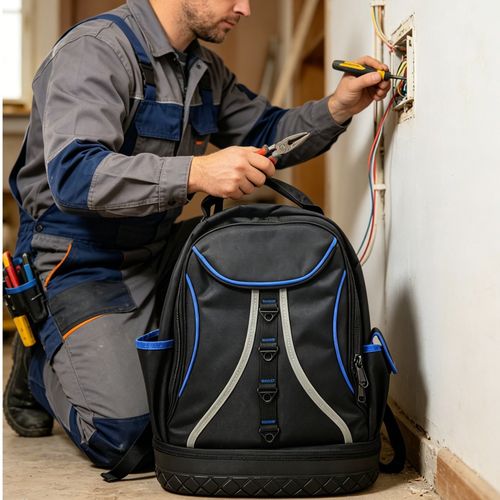 Electrician Tool Backpack Portable Heavy Duty Tool Backpack for Plumbers — image 5
