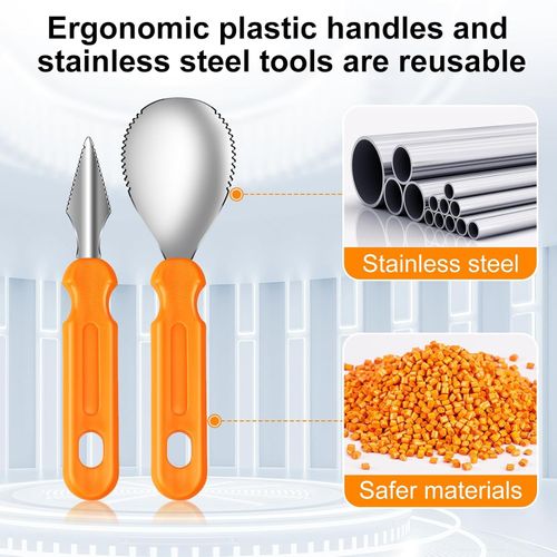 Halloween Pumpkin Carving Kit Pumpkin Cutter Tools Set Stainless Steel — image 3