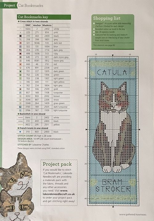 Cross Stitch Charts - Cat Bookmarks — image 3