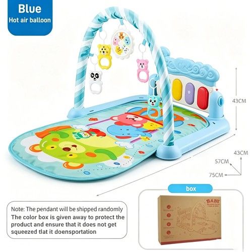 GYM PLAY MAT BABY NEWBORN KID 3 IN1 FITNESS MUSIC LAY FUN PIANO MUSIC KID GIFT
