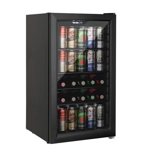 Beverage Cooler Undercounter Black 98L Triple Glazed Glass Door Willow WBC98B — image 1