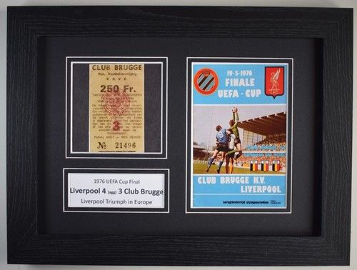 1976 UEFA Cup Final A4 Photo Ticket Display Football Programme Liverpool