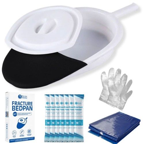 Fracture Bed Pan with Handle | Portable & Lightweight Bedpan for Men & Women