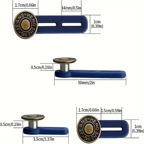 6 Pcs Button Extender for Trousers, Button Waist Extender, Pants Waist Extender — image 3
