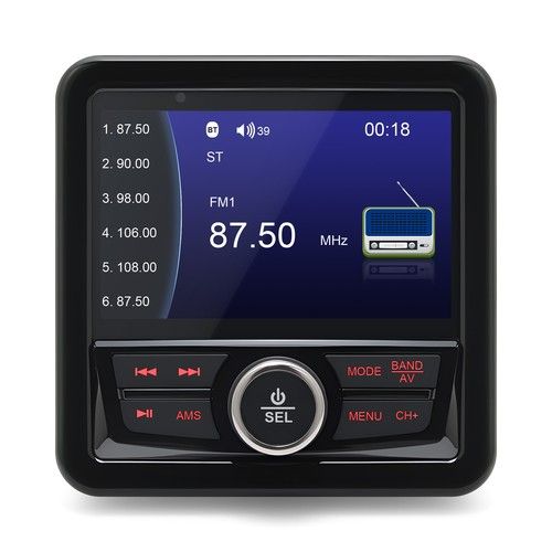 Marine Stereo Radio with Bluetooth Moto Audio Boat Car MP5 Player FM AM Receiver
