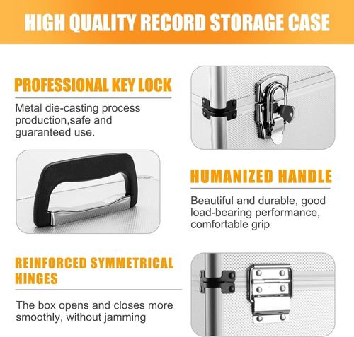 12" DJ Collection Box Vinyl LP Records Carry Storage Case Box Holder — image 5