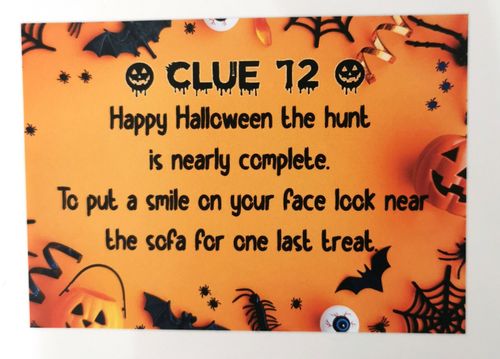 Halloween Hunt Cards Games Scavenger Game Trick or Treat Clues Kids Party Ideas — image 2