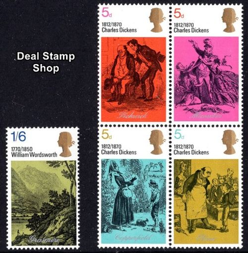 GB 1970 Literary Anniversaries Set Charles Dickens SG824 - 28 Unmounted Mint MNH