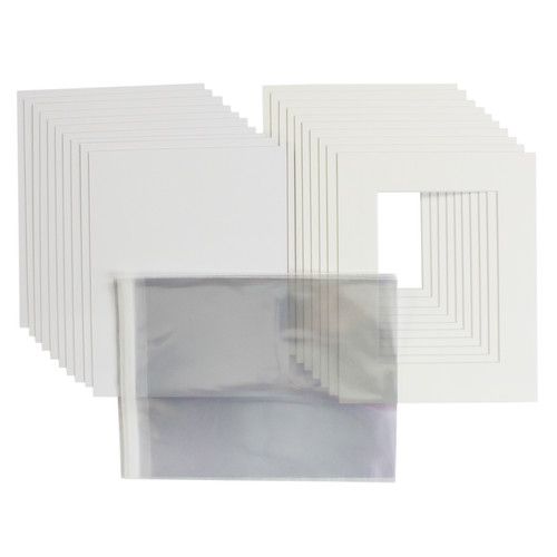 20 x 16" Picture Photo Mounts+Backs+Clear Bags ( 3 Colours + 2 x inside sizes)