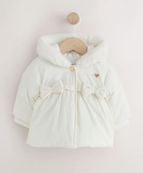 Next Baby Girls/3-6months/hooded/Puffer Coat/zip up/Worn Once/RRP  £23.00