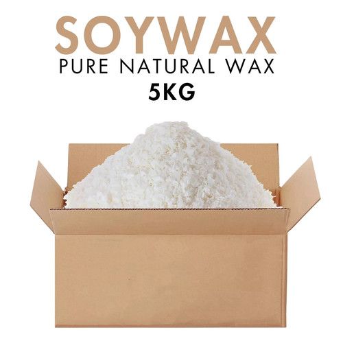 5 KG 100% Pure Soy Wax/Soya Candle Making Wax Natural Flakes Clean Burning UK