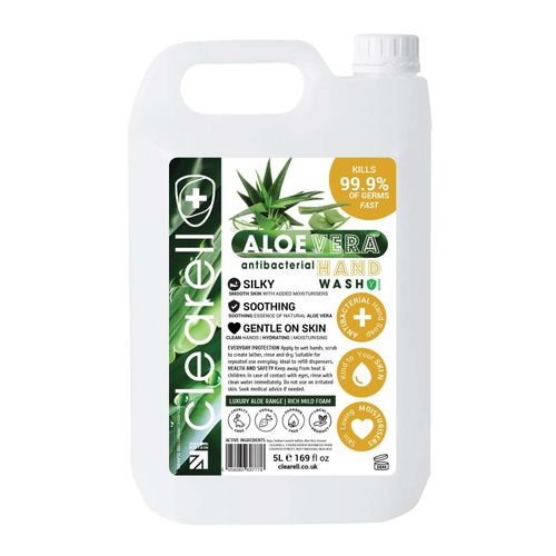Clearell 10L | ALOE VERA | 2 x 5L Pack | Luxury Hand Soap Liquid Wash 5 Litres — image 2