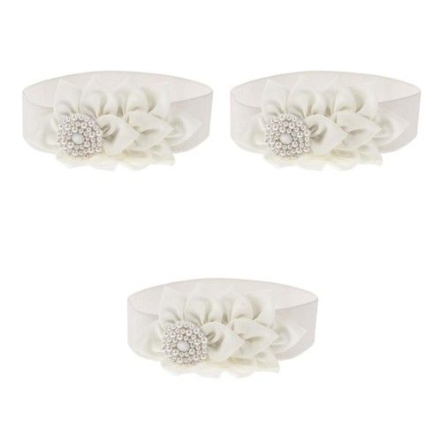 White Elastic Waist Belt for Women Decorative Dress Accessory Comfortable Design