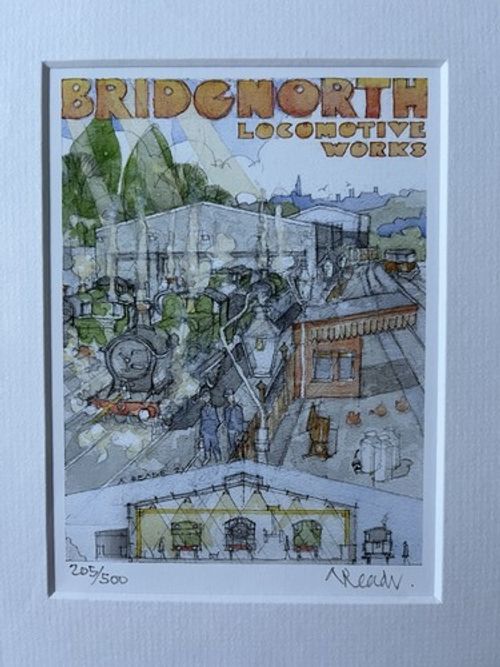 Bridgenorth Locomotive Works Limited Edition Print, Alan Reade, Signed, 205/500