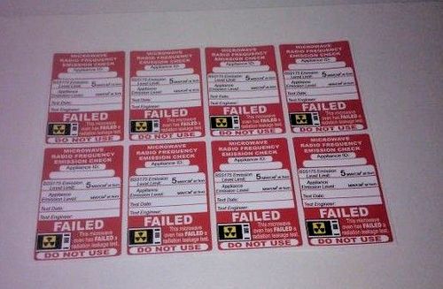 40 X Failed Microwave Pat Test Stickers labels — image 3