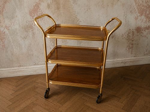 Vintage Drinks Trolley Cocktail Bar Serving Trolley Tea Trolley