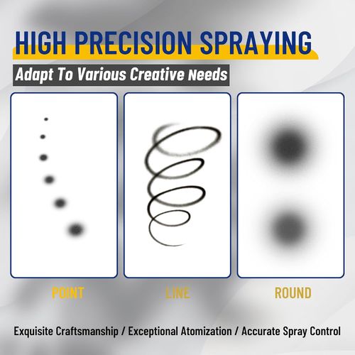 Fengda Airbrush FE-183K Precision Dual Action Airbrush Set for Gravity Feed with — image 7