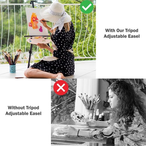 Tripod Painting Easel Artist Field Studio Display Telescopic White Board Stand — image 5