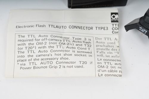 Olympus OM System Electronic Flash TTL Auto Connector Type 3 for 35mm Cameras — image 2