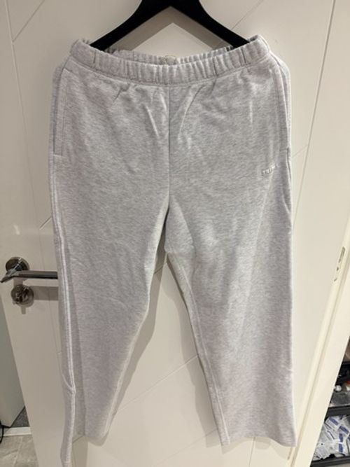 Skims Women's Cotton Fleece Classic Straight Leg Pant Light Heather Grey, S