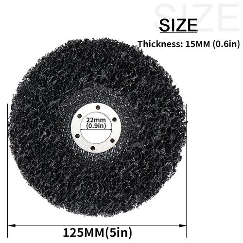 125mm Poly Strip Wheel Discs Paint Rust Remove Abrasive Angle Grinder-5pcs UK — image 2