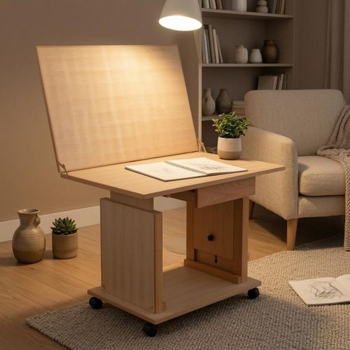 Adjustable Still Life Table Beech Wood Tilting Drawing Table for Sketching — image 6