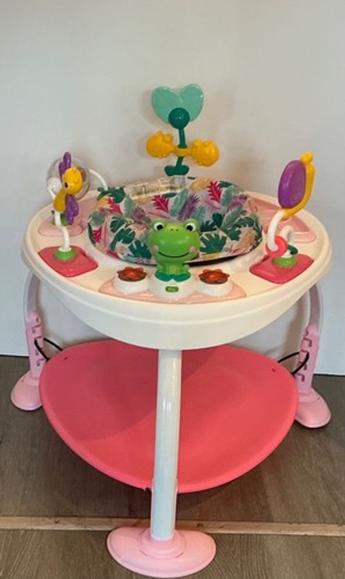 Bright Starts Bounce Jumperoo Jumper Bouncer Toy Lights Sounds Baby Child.Pink…