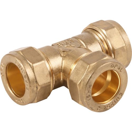 8MM 10MM 15MM 22MM 28M COMPRESSION EQUAL TEE FITTINGS PLUMBING COPPER PIPE UK — image 6