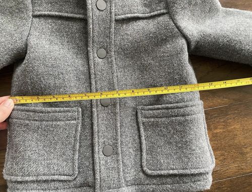 Zara Baby Boy Hooded Wool Blend Coat Pockets Gray Boys 18-24M — image 8