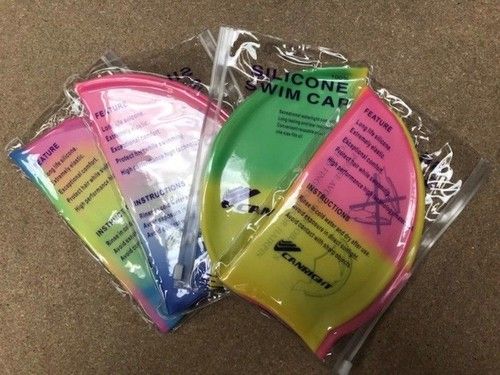 Kids Swimming Hat Durable Elastic Silicone Pool Beach Swim Head Cap Summer UK