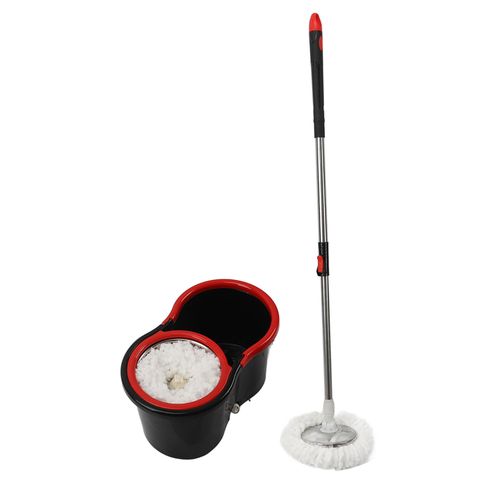 360° Spin Mop Bucket Set Wringer 3 Microfiber Heads Extendable Handle — image 5