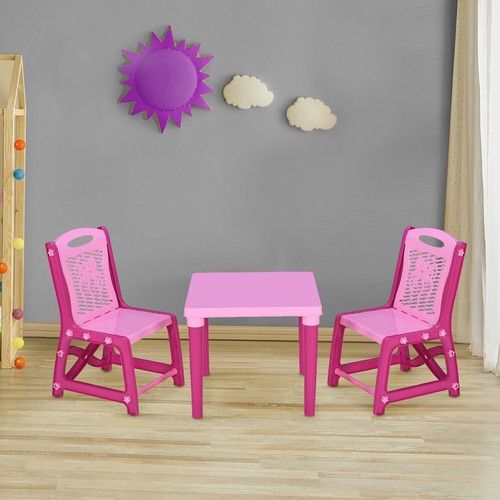 Kids Table and Chair Set Children Study Desk for Boys and Girls Indoor Outdoor