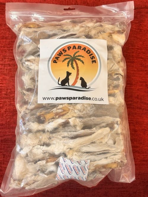 1kg FURRY Rabbit Ears with FUR HAIR For Dogs Clearance Price Treats Raw Natural — image 4