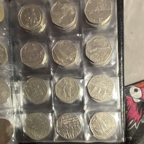 Mixed UK Coin Collection Bulk Lot in Album/Sleeves, Various Denominations — image 7