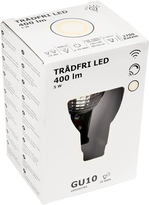 IKEA TRÅDFRI GU10 Smart LED Bulb – 400lm, 5W, Wireless, Dimmable Light