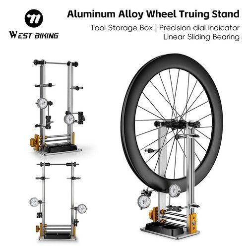 WEST BIKING Wheel Truing Stand Dial Indicator Gauge Tire Rims Bike Repair Tool