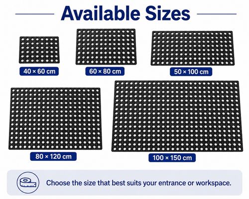 Hollow Mat Heavy Duty Rubber Floor Mat Non Slip Drainage Mat Indoor Outdoor Mat — image 1