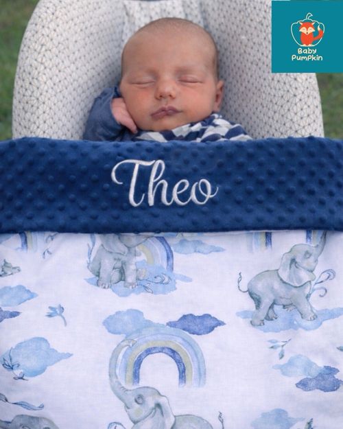 Personalised Baby Blanket - Embroidered Baby Blanket Baby Gift, Baby Shower Gift — image 3