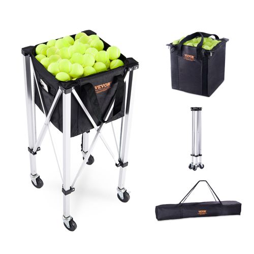 VEVOR Tennis Ball Hopper Basket Teaching Tennis Ball Cart with Wheels 180 Balls — image 1