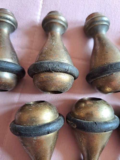 Vintage Brass Heavy Solid Pull Knobs Light Switch / Curtain Pull — image 7