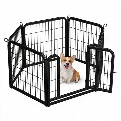 6Panel Dog Pet Puppy Playpen Metal Indoor Outdoor Dog Fence for Small Medium Dog — image 1