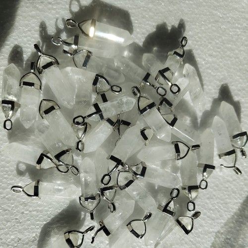 Quartz Pendant with Steel Holder Factory Seconds. Each One Is Unique! New.