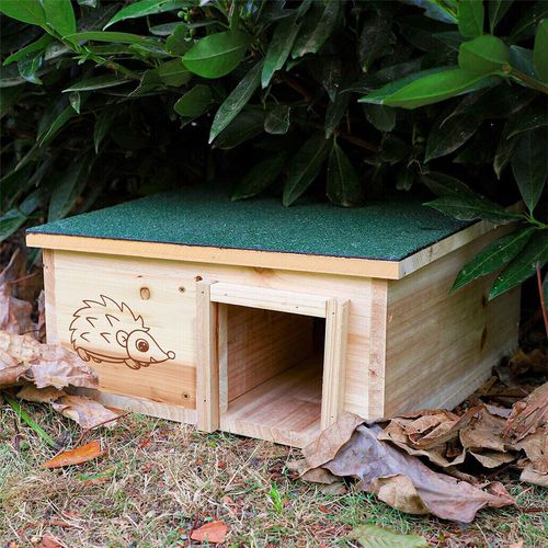 Eco Friendly Wooden Hedgehog House Gerbil Hamster Rat Hibernation Shelter Hutch — image 3