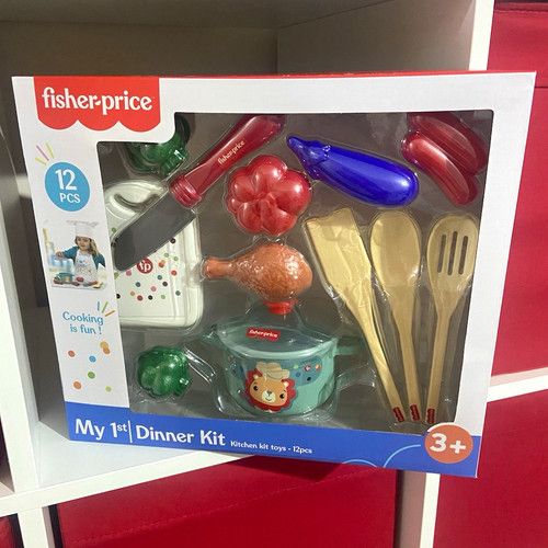 Fisher-Price My 1st Dinner Kit 12pcs Pretend Play Cooking Set Age 3+ Brand new