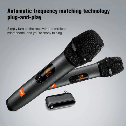 Wireless Microphone System Set - 2 Pack for Karaoke Singing Cordless Mic New — image 2